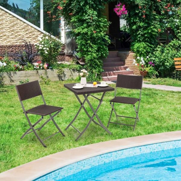 Set mobilă grădină Costway NP10739CF Oțel / Plastic / Plastic / Brown photo 3