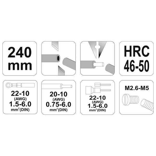 Клещи обжимные Yato YT-22930 240 мм photo 2