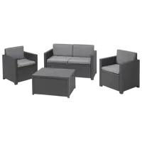 Набор садовой мебели Keter Monaco Пластик / Пластик / Пластик / Графит