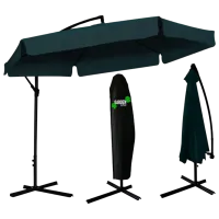 Umbrelă de grădină GardenLine GAO2859 Black Green photo 3