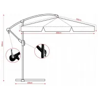 Umbrelă de grădină GardenLine GAO2859 Black Green photo 4