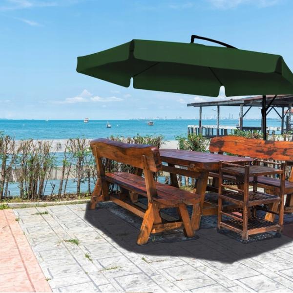 Зонт садовый GardenLine GAO2859 Черный Зеленый photo 6