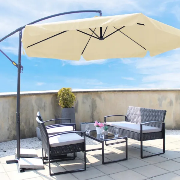 Umbrelă de grădină GardenLine GAO2866 Black Beige photo 5