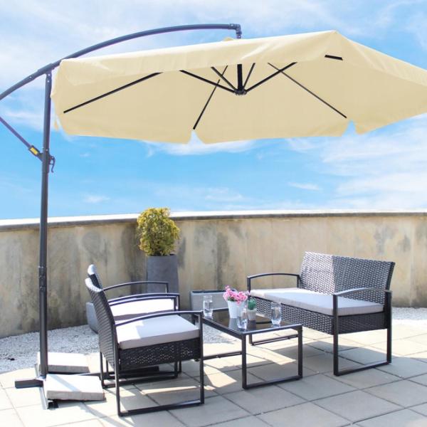 Umbrelă de grădină GardenLine GAO2866 Black Beige photo 5