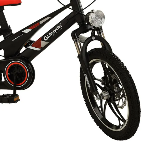 Bicicletă Glamvers Cross Lux 16" 16" Aliaj de magneziu / Black Red photo 5