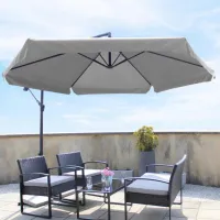 Umbrelă de grădină GardenLine GAO5316 Black Grey photo 6