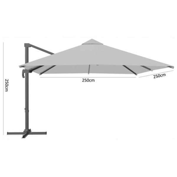 Umbrelă de grădină GardenLine GAO5378 Black Light Gray photo 3