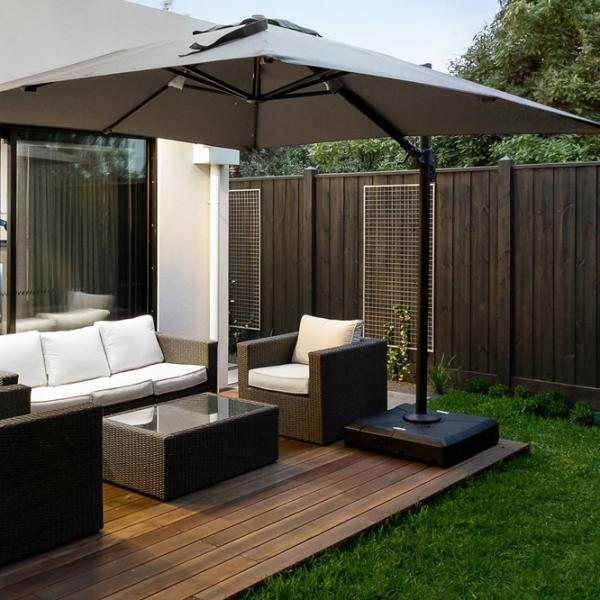 Umbrelă de grădină GardenLine GAO5378 Black Light Gray photo 5