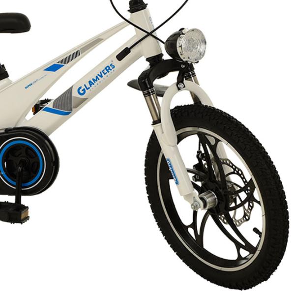Bicicletă Glamvers Cross Lux 16" 16" Aliaj de magneziu / White Blue photo 5