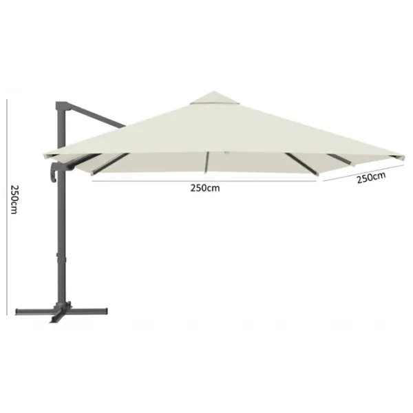 Umbrelă de grădină GardenLine GAO5385 Grey Beige photo 3