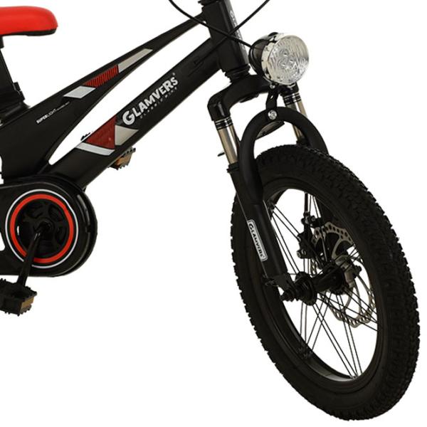 Bicicletă Glamvers Cross Spoke 16" 16" Aliaj de magneziu / Black Red photo 5