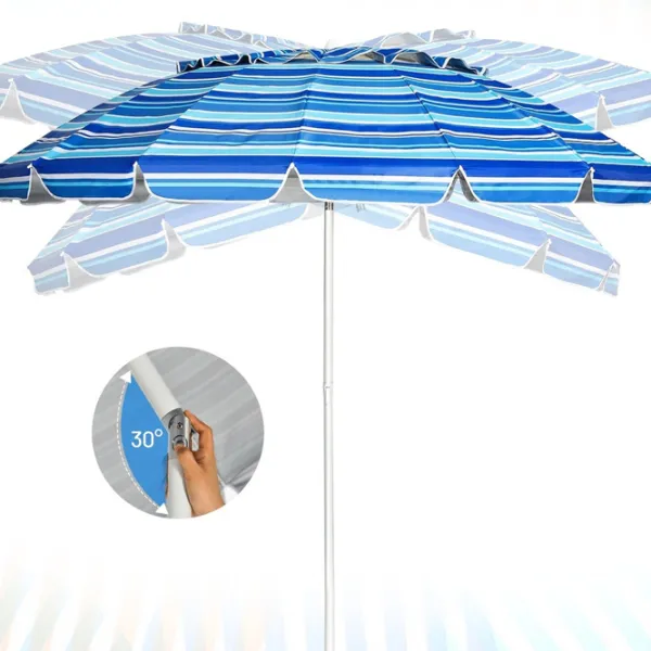 Umbrelă de grădină Costway OP70716NY White Blue photo 3