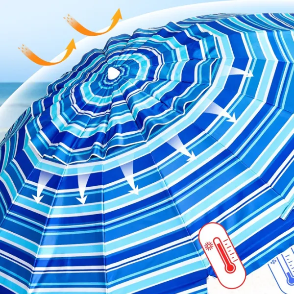 Umbrelă de grădină Costway OP70716NY White Blue photo 8