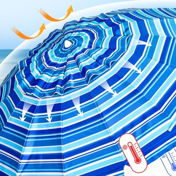 Umbrelă de grădină Costway OP70716NY White Blue photo 8