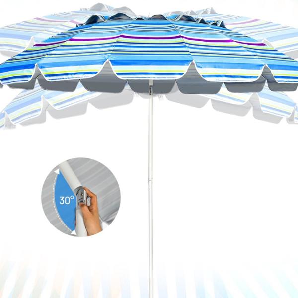 Umbrelă de grădină Costway OP70716BL White Blue photo 4