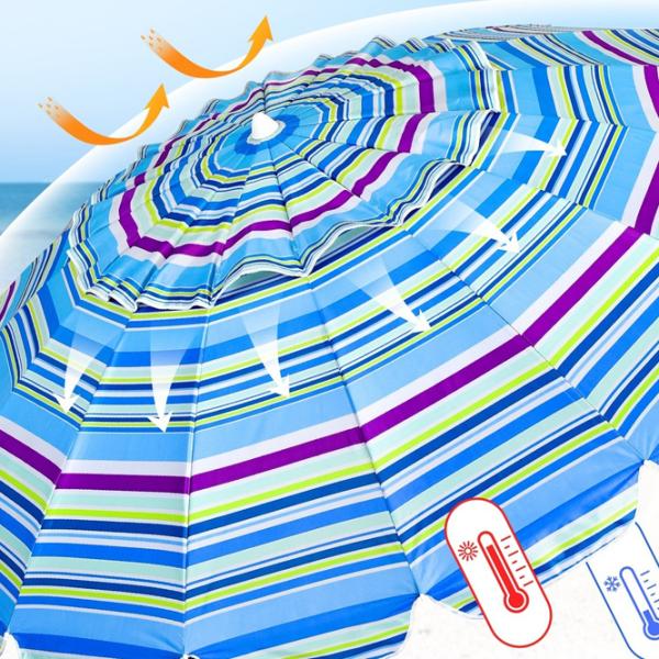 Umbrelă de grădină Costway OP70716BL White Blue photo 7