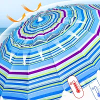 Umbrelă de grădină Costway OP70716BL White Blue photo 7