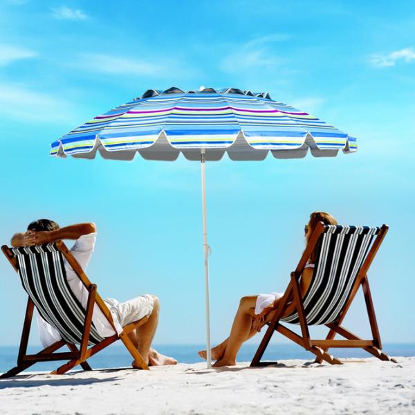 Umbrelă de grădină Costway OP70716BL White Blue photo 10
