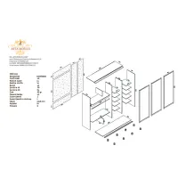 Dulap Arta Mobilei Armadio 222 x 60 x 230 / Pal Kronospan / Antracite photo 3