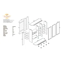 Dulap Arta Mobilei Armadio 208 x 60 x 230 / Pal Kronospan / Antracite photo 2