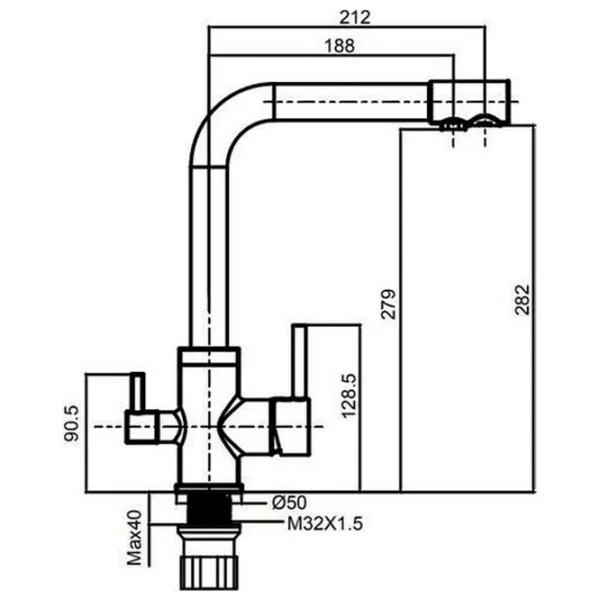 Baterie pentru bucătărie Creavit DW8700 Mono comandă / Pivotantă / Alamă / Inox photo 2 Baterie pentru bucătărie Creavit DW8700 Mono comandă / Pivotantă / Alamă / Inox photo 2