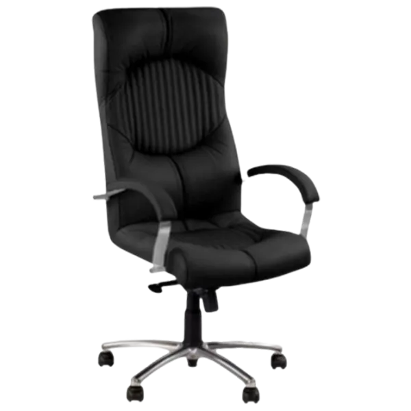 Fotoliu de birou AG Germes Piele artificială/ Black Chrome photo 1 Fotoliu de birou AG Germes Piele artificială/ Black Chrome photo 1