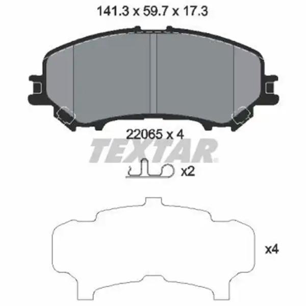 Тормозные колодки Textar 2206503 Передние / Дисковые  photo 2 Тормозные колодки Textar 2206503 Передние / Дисковые  photo 2