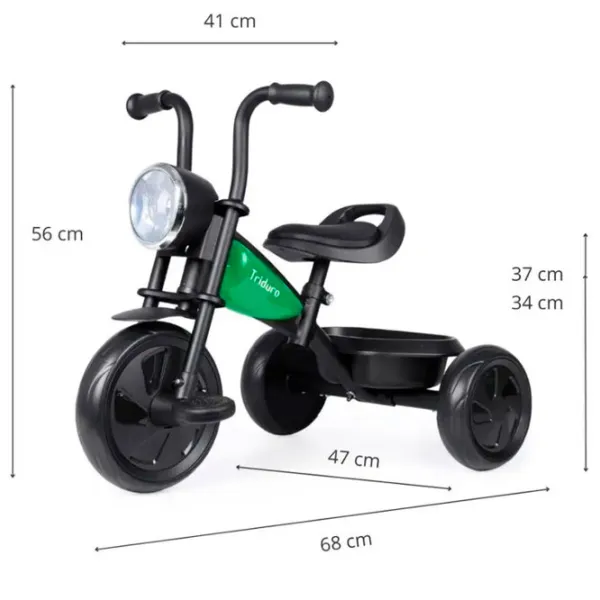 Triciclu Qplay Triduro 25 kg / Green photo 5 Triciclu Qplay Triduro 25 kg / Green photo 5
