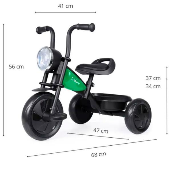 Triciclu Qplay Triduro 25 kg / Green photo 5 Triciclu Qplay Triduro 25 kg / Green photo 5