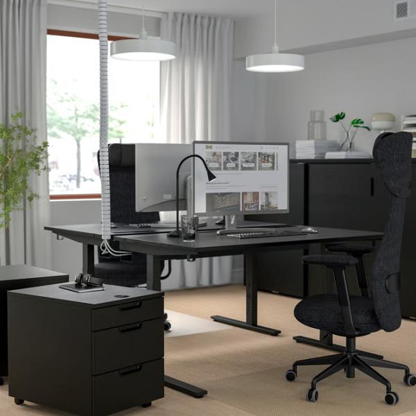 Masă de birou Ikea Mittzon MDF/ Black photo 3