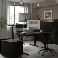 Офисный стол Ikea Mittzon ДСП/ Черный photo 6