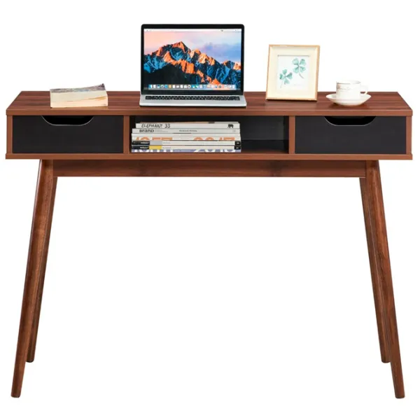 Masă de birou Costway HW66206CF Masiv/ Brown photo 5