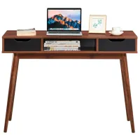 Офисный стол Costway HW66206CF Массив/ Коричневый photo 5