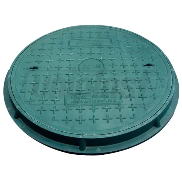 Capac canalizare Uniplast D.700x30 Green / Compozit photo 1