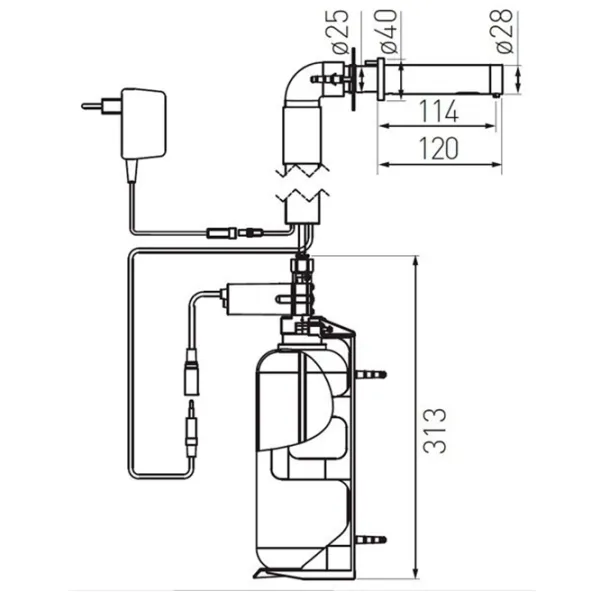 Dozator săpun lichid Ferro Sensor Bora 1l photo 2