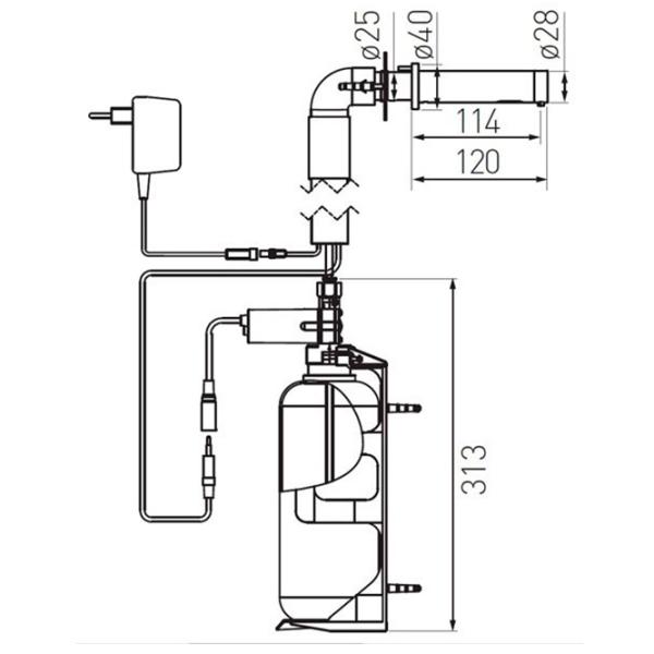 Dozator săpun lichid Ferro Sensor Bora 1l photo 2