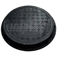 Канализационная крышка Uniplast D.600x30 Черный / Композитный