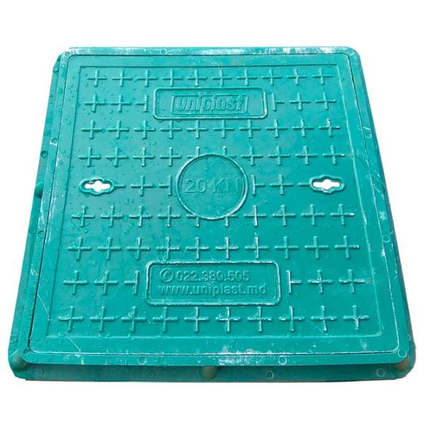 Capac canalizare Uniplast 16101 Green / Compozit photo 1 Capac canalizare Uniplast 16101 Green / Compozit photo 1