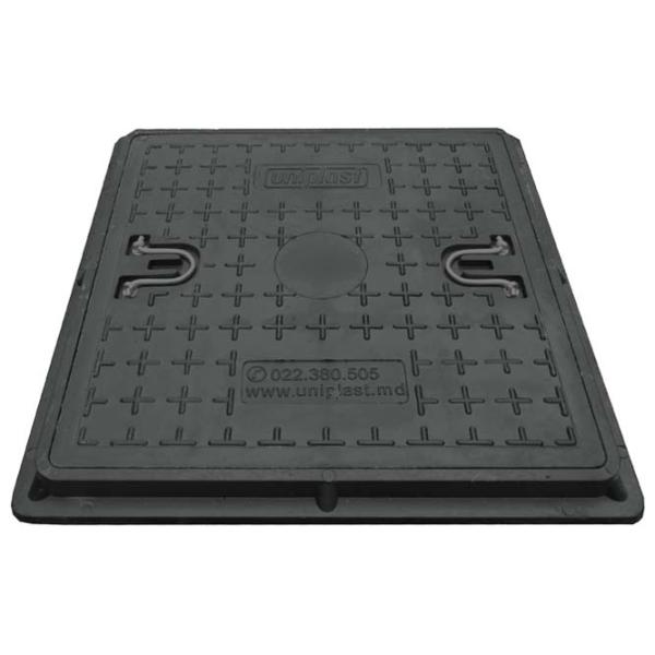 Capac canalizare Uniplast 161031 Black / Compozit photo 1
