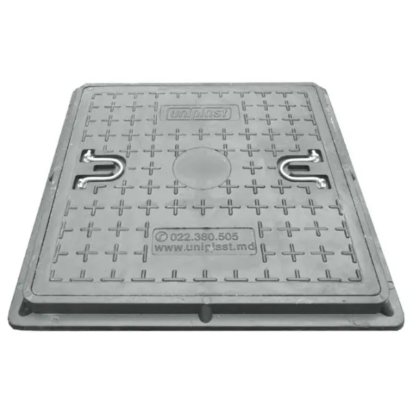 Capac canalizare Uniplast 161032 Black / Compozit photo 1