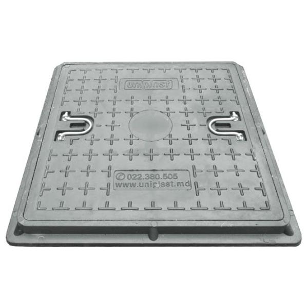 Capac canalizare Uniplast 161032 Black / Compozit photo 1