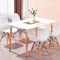 Masă de bucătărie fixă Sunrise T-03 MDF/ White photo 5
