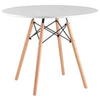 Masă de bucătărie fixă Sunrise T-01 MDF/ White