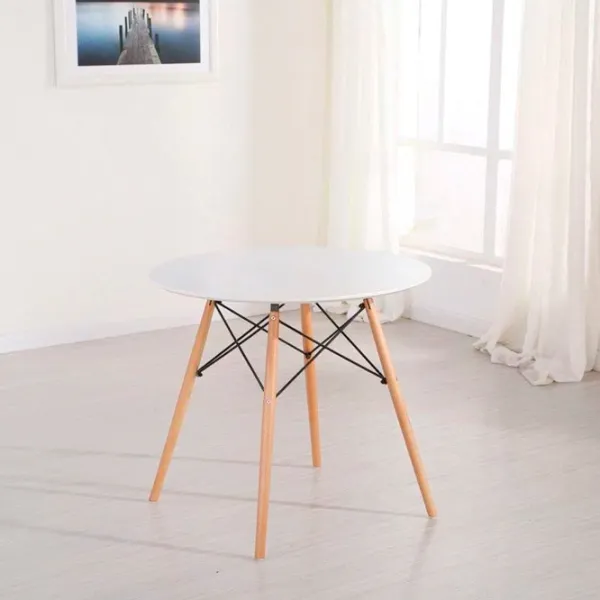 Masă de bucătărie fixă Sunrise T-01 MDF/ White photo 4