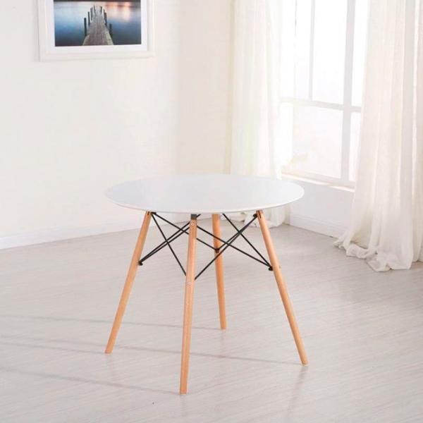 Masă de bucătărie fixă Sunrise T-01 MDF/ White photo 4
