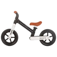 Bicicletă fără pedale Chipolino Spark 12" Oțel / Black White photo 2