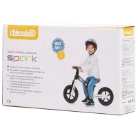 Bicicletă fără pedale Chipolino Spark 12" Oțel / Black White photo 5