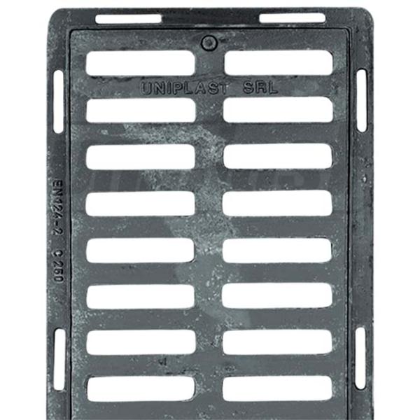 Grătar de canalizare Uniplast 16022T Black / Oțel photo 2