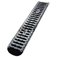 Канализационная решетка Uniplast 16010 Черный / Cталь