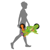 Беговел Injusa Twin Dino Пластик / Зеленый Оранжевый photo 4